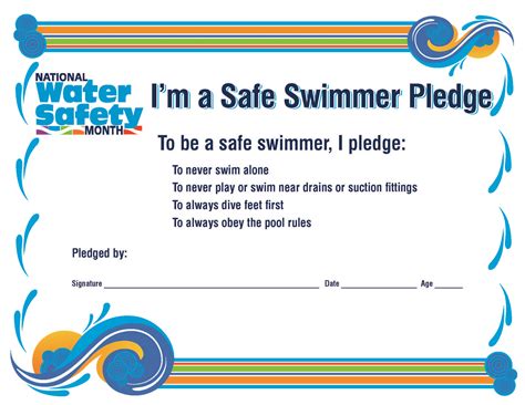 Take The Pledge Safe Swimming For Your Children Rising Sun Pools