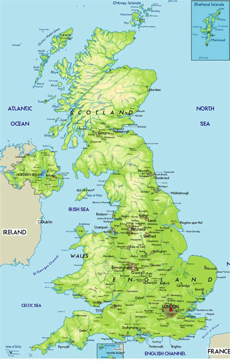 Reino Unido Mapas Geográficos Do Reino Unido