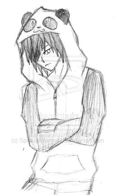 Anime Guy With Hoodie Drawing Sketch Template Anime Boy