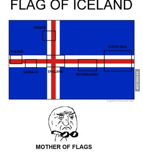 Flag Of Iceland Costa Rica Poland Monaco Netherland Mother Of Flags Costa Rica Meme On Me Me