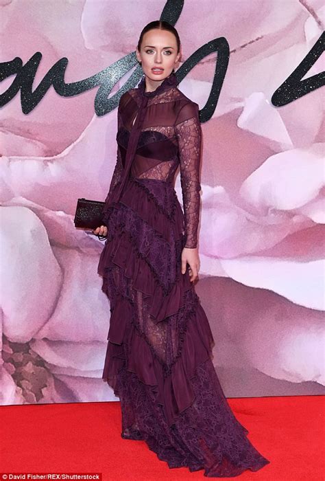 British Fashion Awards Red Carpet Sees Laura Haddock In A Striking Gown