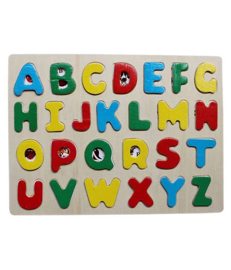 A Z Wooden Alphabet Puzzle Board With Peg Knobs Wntb075 Buy A Z