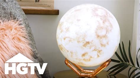 Easy Diy Moon Lamp Hgtv Youtube