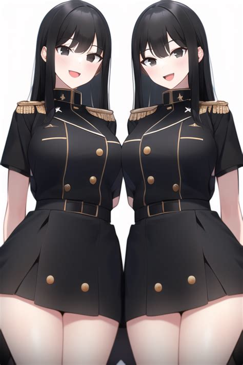 Wallpaper Anime Girls Novel Ai Ai Art Original Characters Long Hair Military Uniform