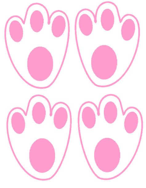 Easter Bunny Footprints Printable Clipart Best