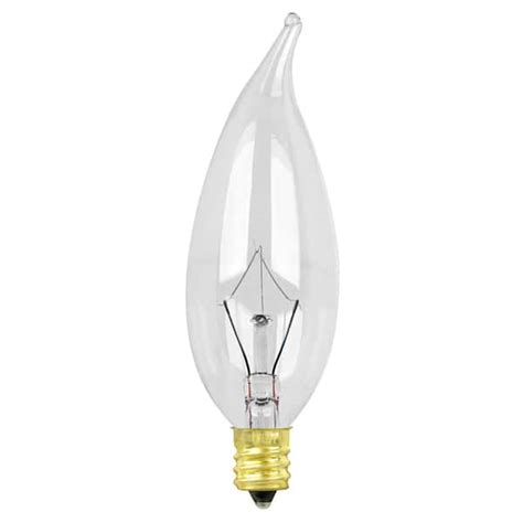 Feit Electric Bp40cfc 40 Watt Clear Flame Tip Chandelier Light Bulbs