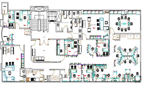 Corporate Office Architecture Layout Plan Details Dwg File