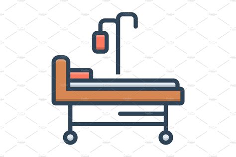 Hospital Bed Icon Icons Creative Market