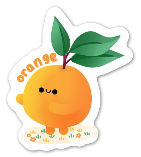 Buy Orange Die Cut Stickers Stickerapp