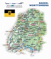 Map of Baden-Wuerttemberg (State / Section in Germany) | Welt-Atlas.de