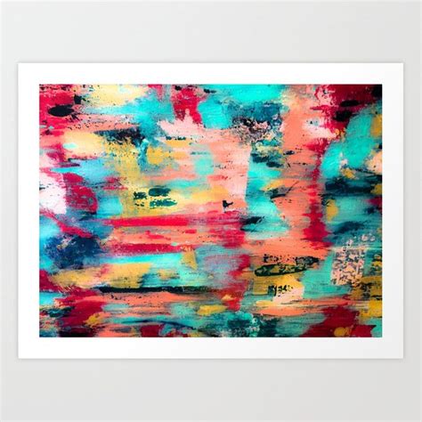 Turquoise And Coral Reef Art Print By Kkingcreations Coral Reef Art