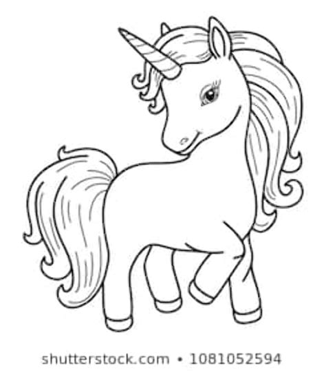 Download High Quality Unicorn Clipart Black And White Drawing