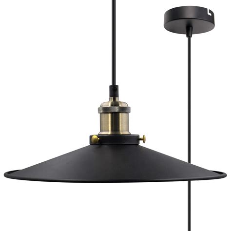 Buy Black Pendant Light Shade Vintage Metal Ceiling Hanging Lamp Shade Pendant Light Fixture For