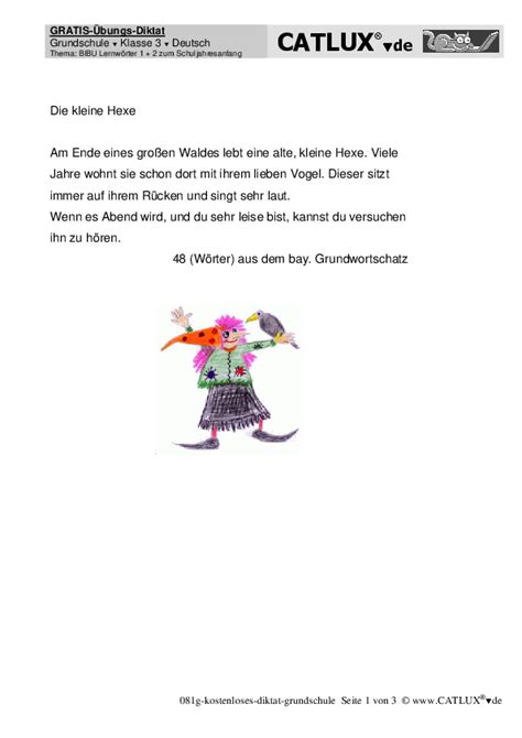 Proben, übungen und übungsblätter zum ausdrucken. Diktate Deutsch Grundschule BIBU | Catlux