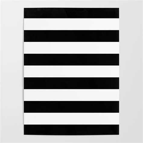 Stripe Black And White Horizontal Line Bold Minimalist Cabana Stripes