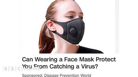 Coronavirus Face Mask Ads Banned For Misleading Claims Bbc News