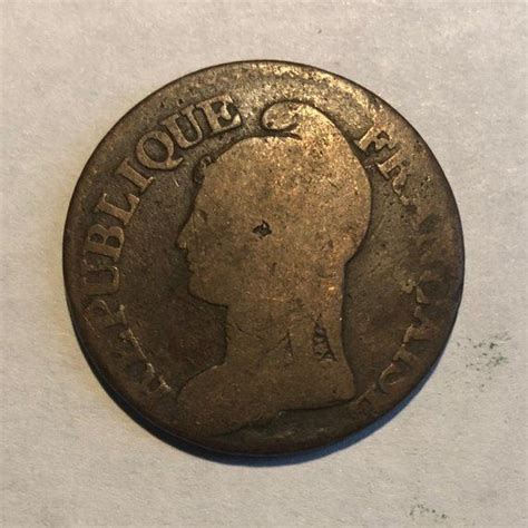 Lan 5 A 1796 A France 5 Centimes Old French Coin Etsy