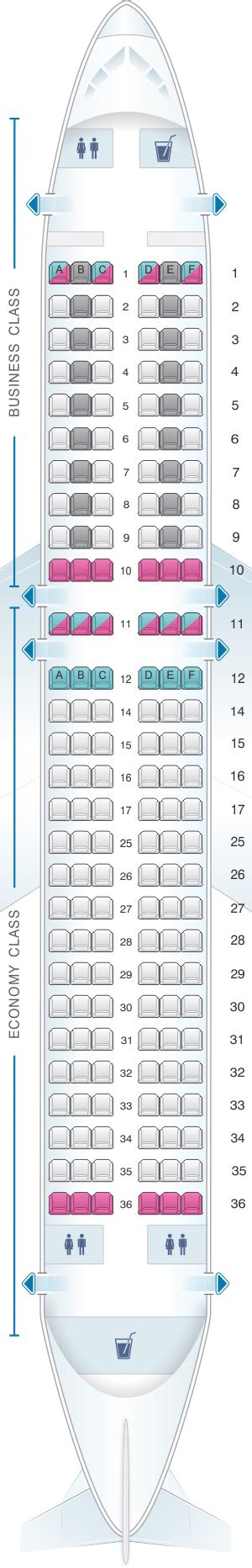 Seat Map Swiss Airbus A320 214