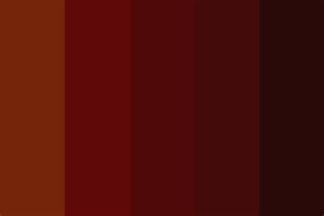Auburn Red Hair Swatches Color Palette