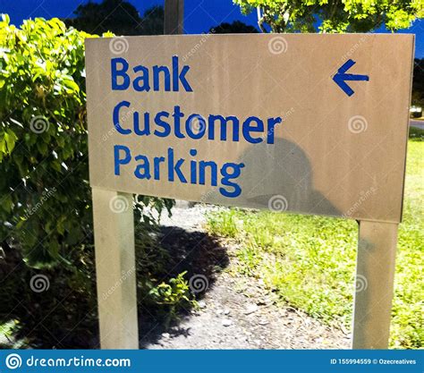 Bank Customer Parking Lot Sign Stock Image Image Of Business