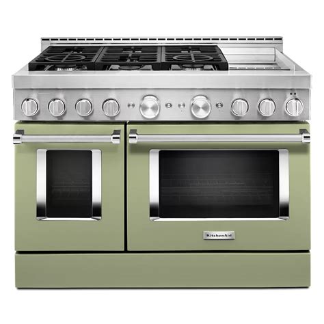 Kitchenaid 48 Inch 63 Cu Ft Smart Double Oven Commercial Style Gas
