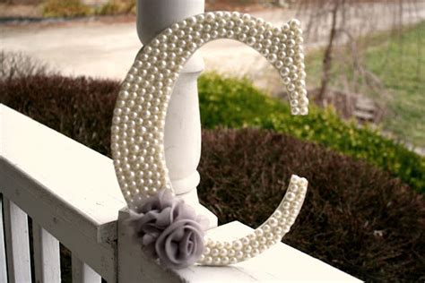 The Daily Sugar Aprils Treat Pearl Embellished Wooden Home Decor Letter