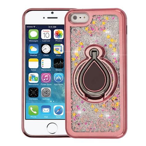 For Iphone Se Case By Insten Quicksand Glitter Hard Plasticsoft Tpu
