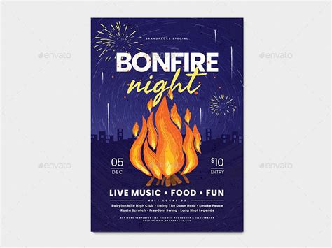 Bonfire Night Flyer Poster Bonfire Night Bonfire Flyer Layout