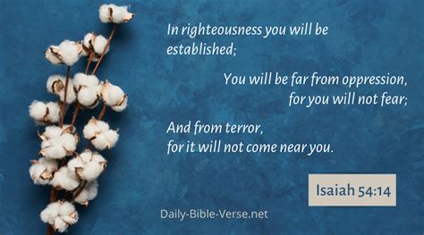 Daily Bible Verse Spiritual Warfare Isaiah 5414 Nasb