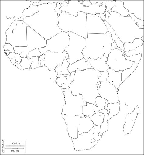 Check spelling or type a new query. Africa free map, free blank map, free outline map, free base map states, main cities (white)