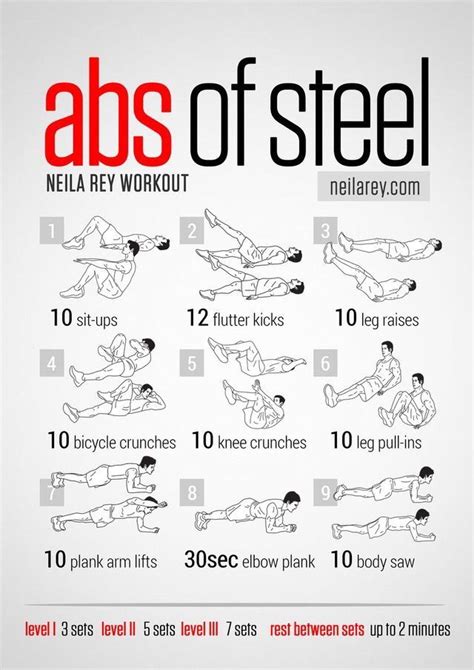 Awesome Easy Work Outs For Every Day Neila Rey Workout 6 Pack Abs