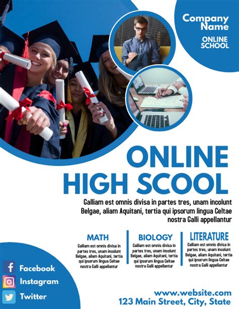 Online High School Flyer Brochure Design Temp Template Postermywall