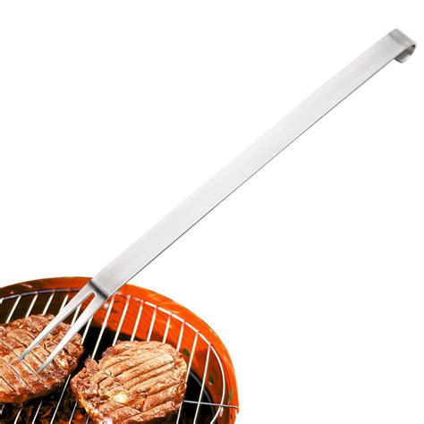 Stainless Steel Roast Meat Fork Bbq Skewers Hook Handle Steak Forks