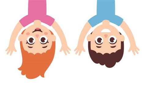 Clip Art Of A Girls Hanging Upside Down Illustrations Royalty Free