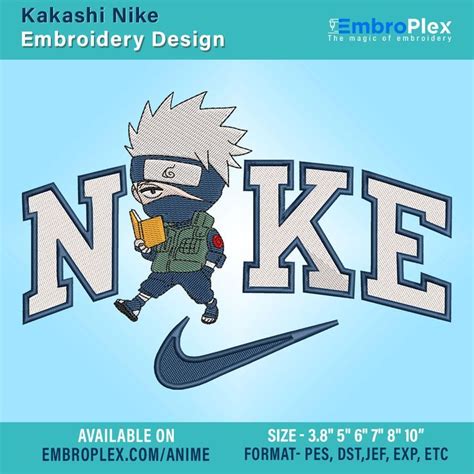 Kakashi Nike Embroidery Design Nike Embroidery Designs Anime Nike