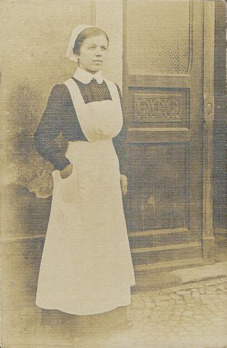German Maid Nurse 1915 Servant Clothes Christian Head Covering Maid
