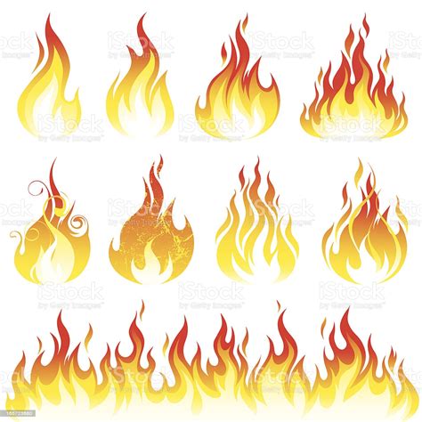 Search more hd transparent flame drawing image on kindpng. Flame Collection Stock Illustration - Download Image Now ...