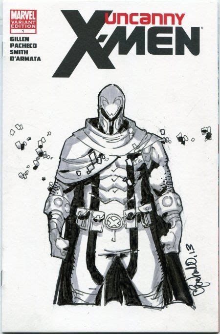 Magneto Sketch Cover Chris Bachalo In Rafael M S X Men Sketch Covers Comic Art Gallery Room