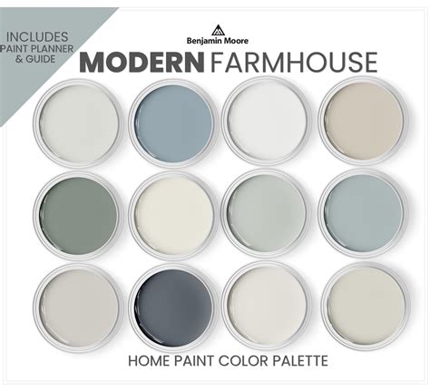 Benjamin Moore Modern Farmhouse Color Palette Includes Etsy Australia