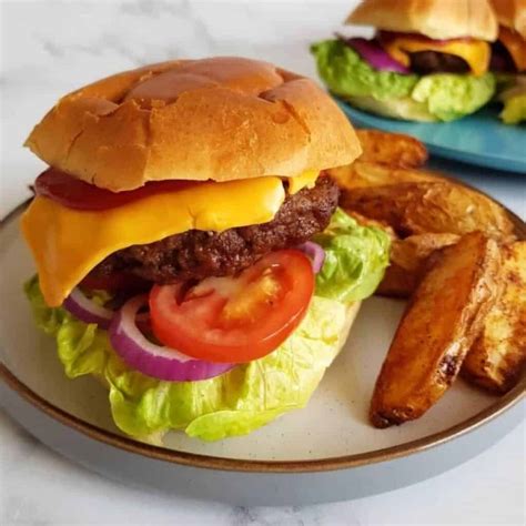 Air Fryer Hamburgers So Juicy And Easy Hint Of Healthy