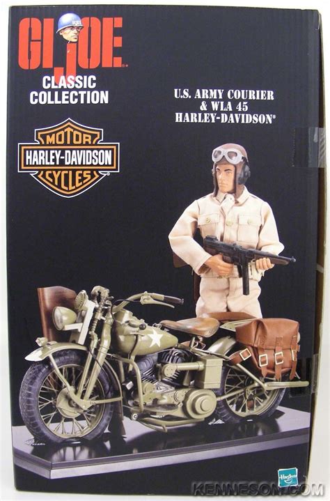 Gi Joe Classic Us Army Courier And Wla 45 Harley Davidson Motorcycle Blue Eyes Ebay