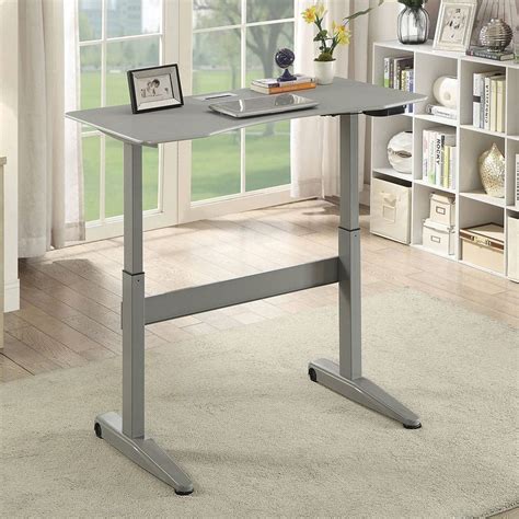 Proper desk posture prevents physical issues like back pain, repetitive strain injuries, and muscle tension. Kilkee Small Adjustable Height Desk (Gray) by Furniture of ...