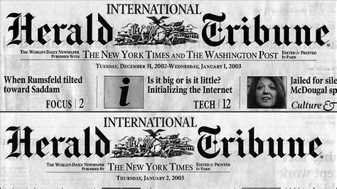 International Herald Tribune Rebrands As International New York Times