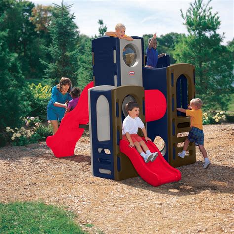 Playground Climber Tunnel 2 Slides Little Tikes Kids 3 Outdoor Fun