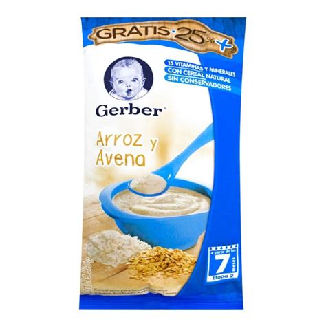 Cereal Gerber Etapa 2 Arroz Y Avena Bolsa Con 375 G Walmart