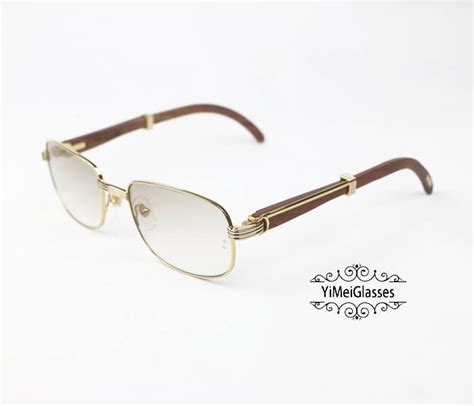 Cartier Classic Wooden Full Frame Mens Sunglasseseyeglasses Ct7381148 Yimeiglasses