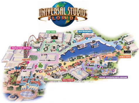 Guga Guia Voce Em Orlando Mapa Do Universal Studios
