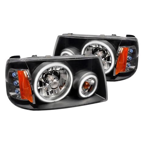 Spec D Ford Ranger Black Ccfl Dual Halo Euro Headlights With