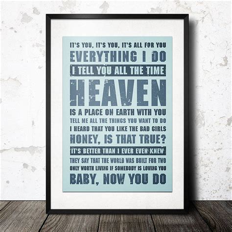 Personalised Favourite Music Lyrics Poster By Magik Moments