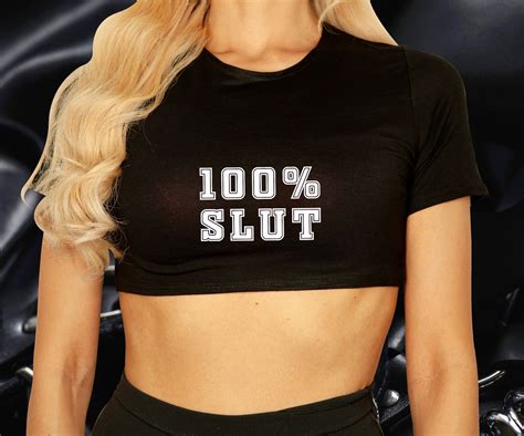 Slut Crop Top Fetish Ddlg Clothing Bdsm Barbie Etsy